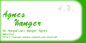 agnes wanger business card